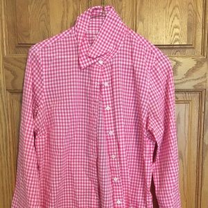 J.Crew size 6 tall button up gingham shirt, VGUC